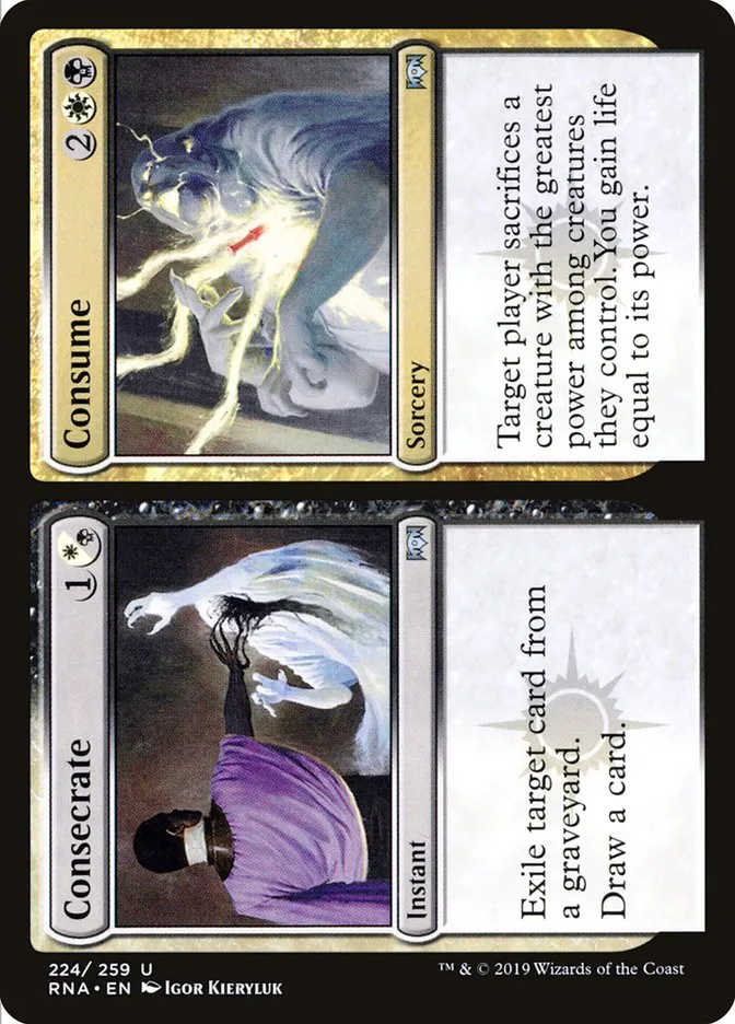 2019 Ravnica Allegiance Consecrate // Consume #224 uncommon card image