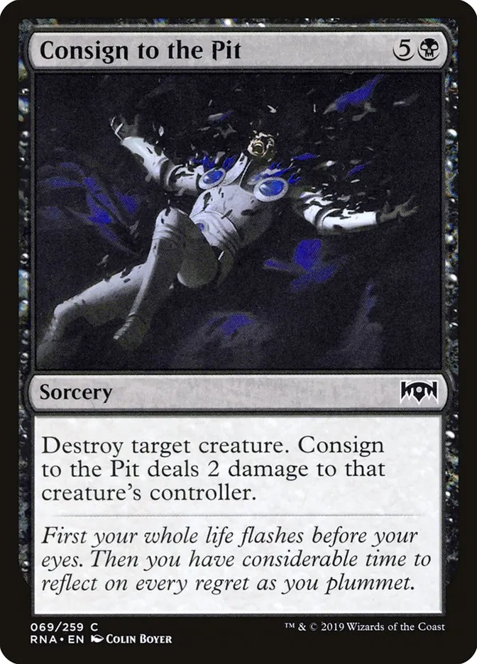 2019 Ravnica Allegiance Consign to the Pit #69 common card image