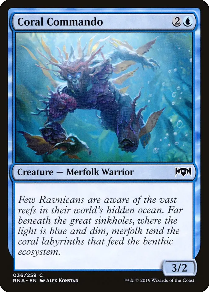 2019 Ravnica Allegiance Coral Commando common #36 common card image
