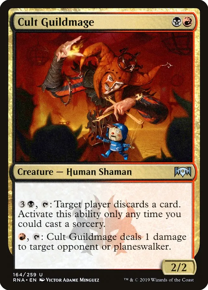 2019 Ravnica Allegiance Cult Guildmage #164 uncommon card image