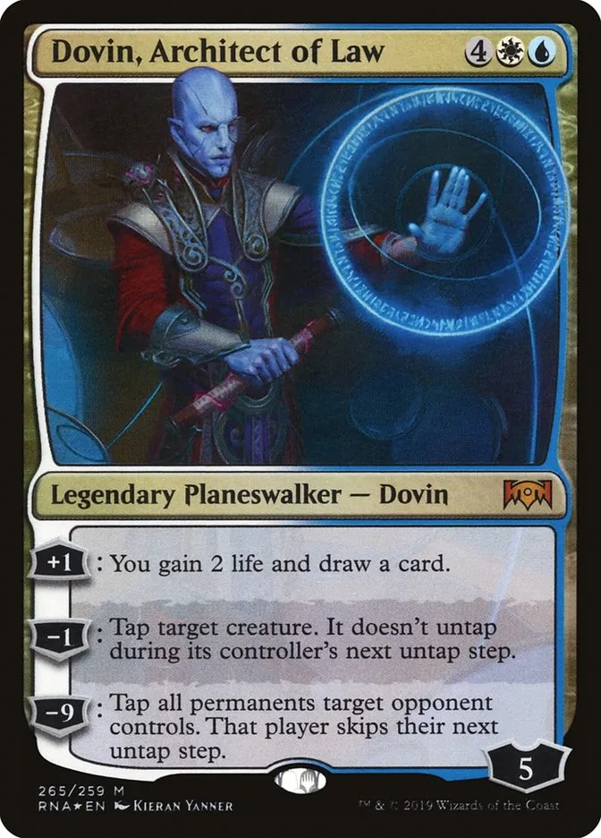 2019 Ravnica Allegiance Dovin, Architect of Law #265 mythic card image