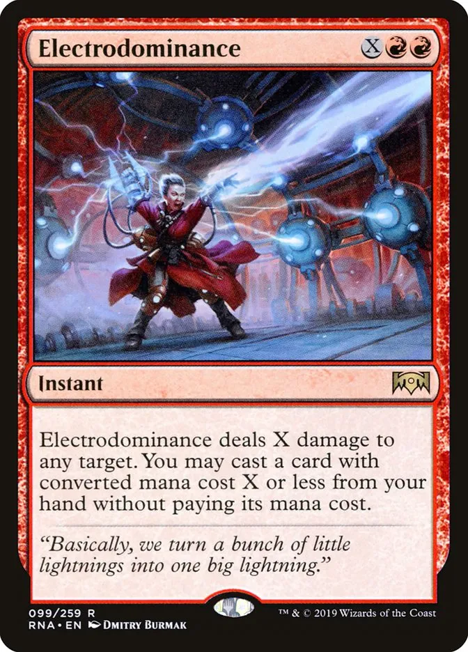 2019 Ravnica Allegiance Electrodominance #99 rare card image