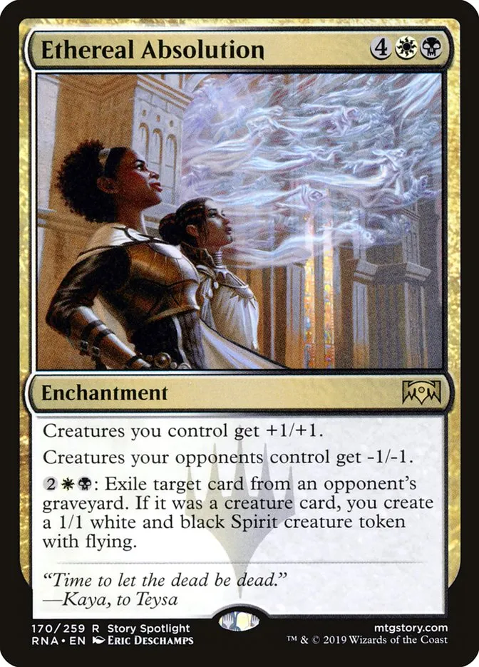 2019 Ravnica Allegiance Ethereal Absolution #170 rare card image
