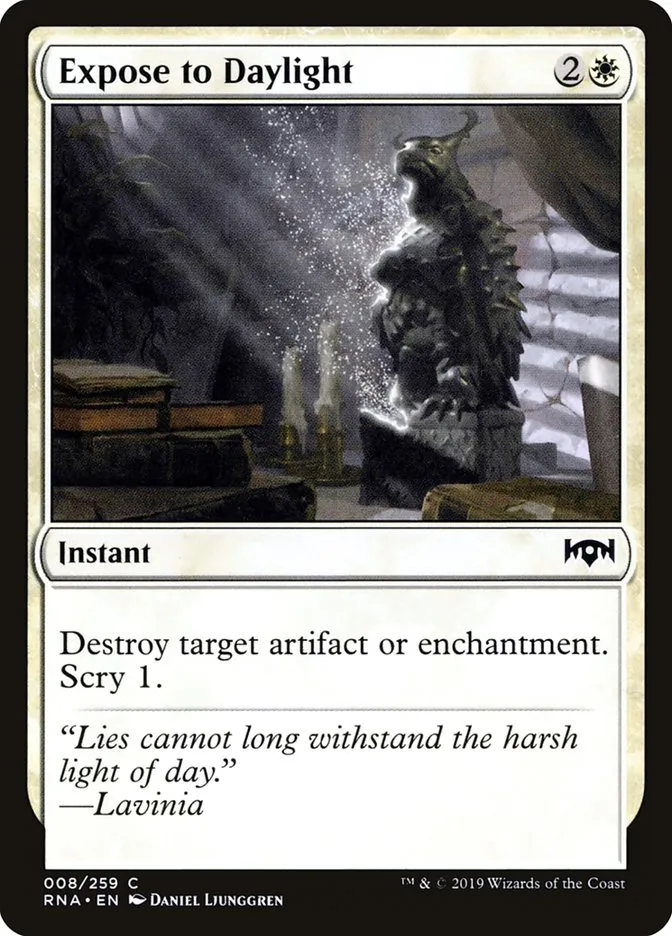 2019 Ravnica Allegiance Expose to Daylight common #8 common card image