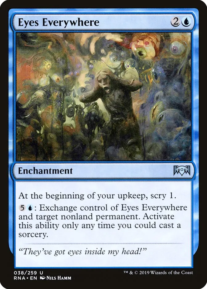 2019 Ravnica Allegiance Eyes Everywhere uncommon #38 uncommon card image
