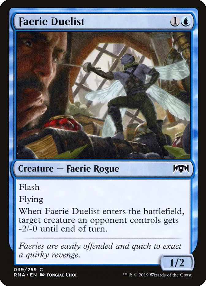 2019 Ravnica Allegiance Faerie Duelist common #39 common card image