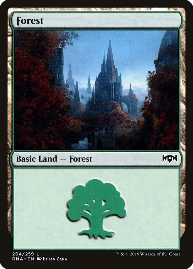 2019 Ravnica Allegiance Forest #264 common card image
