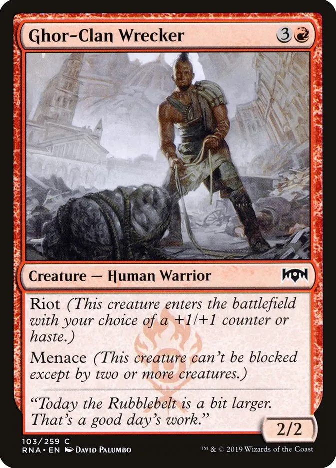2019 Ravnica Allegiance Ghor-Clan Wrecker #103 common card image