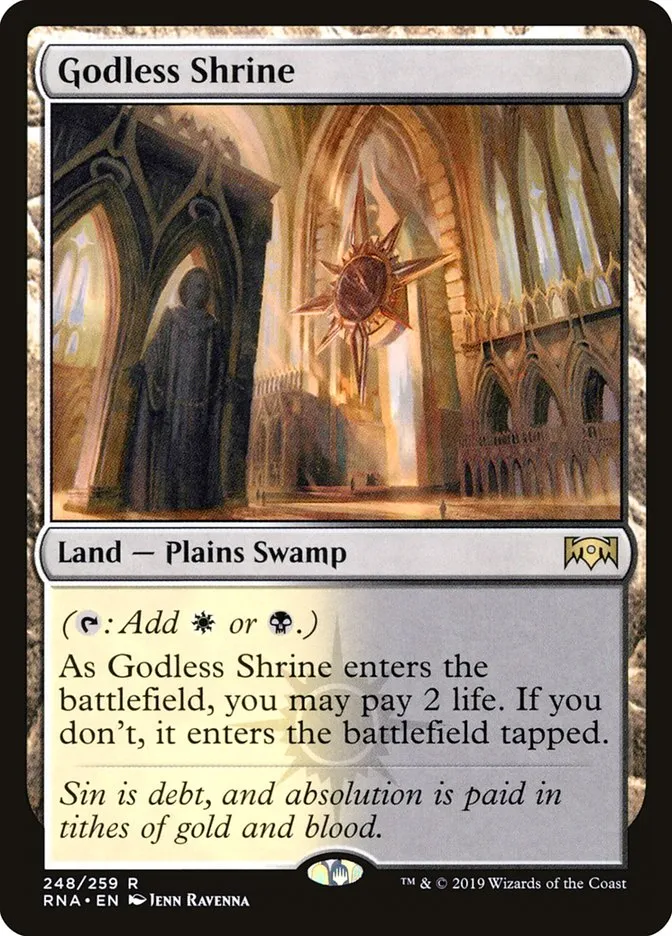 2019 Ravnica Allegiance Godless Shrine #248 rare card image