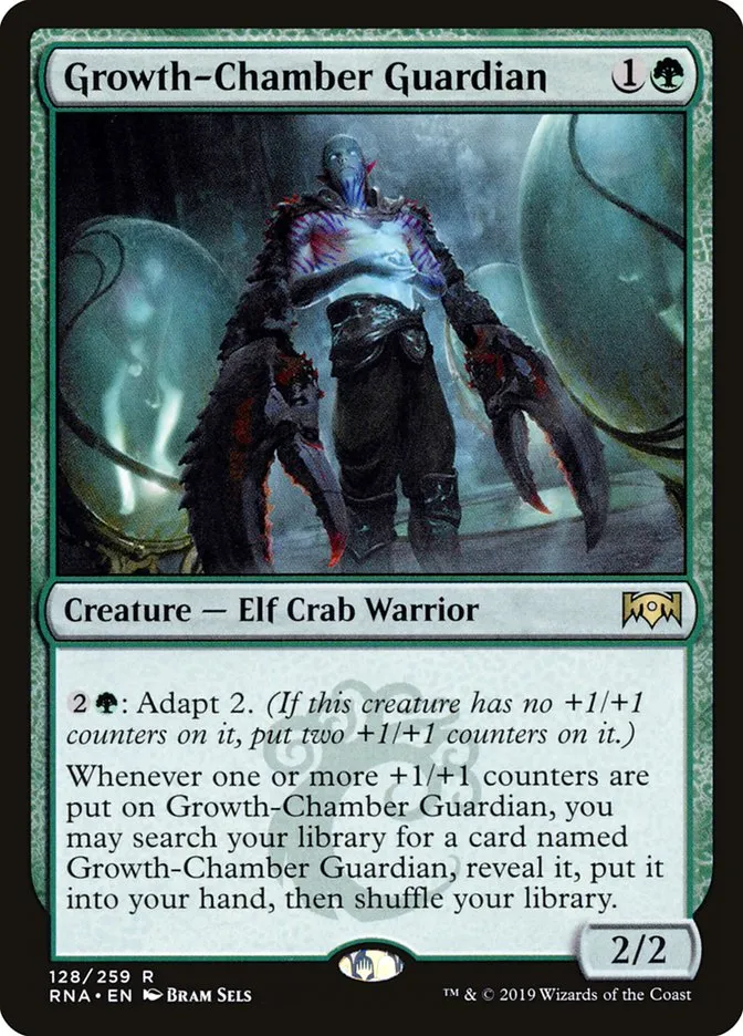 2019 Ravnica Allegiance Growth-Chamber Guardian #128 rare card image