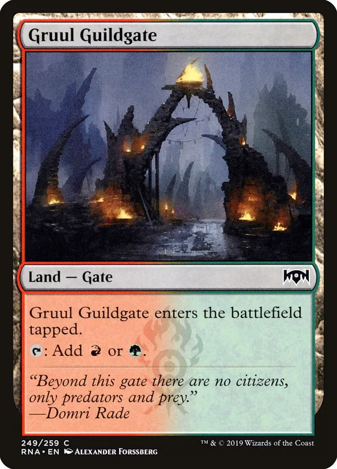 2019 Ravnica Allegiance Gruul Guildgate #249 common card image