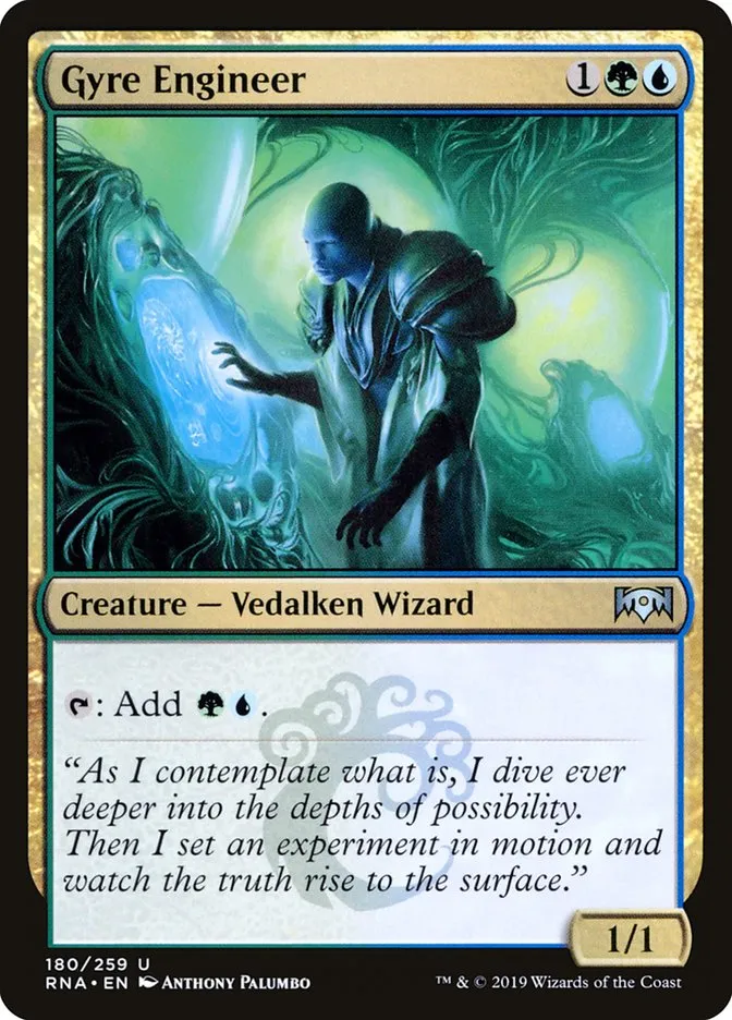 2019 Ravnica Allegiance Gyre Engineer #180 uncommon card image