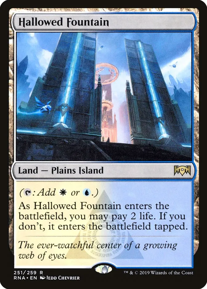 2019 Ravnica Allegiance Hallowed Fountain #251 rare card image
