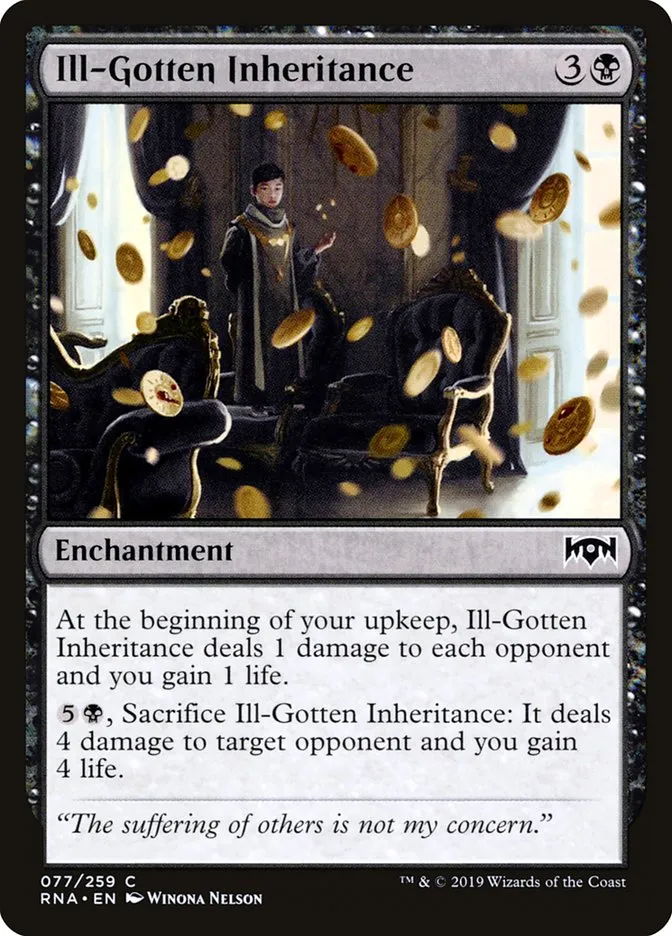 2019 Ravnica Allegiance Ill-Gotten Inheritance #77 common card image