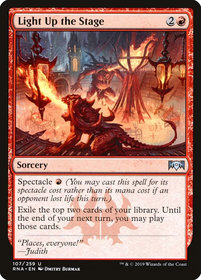 2019 Ravnica Allegiance Light Up the Stage #107 uncommon card image