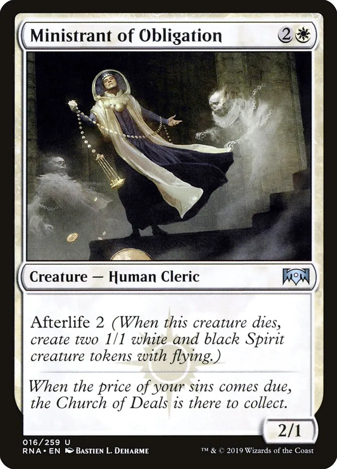 2019 Ravnica Allegiance Ministrant of Obligation uncommon #16 uncommon card image