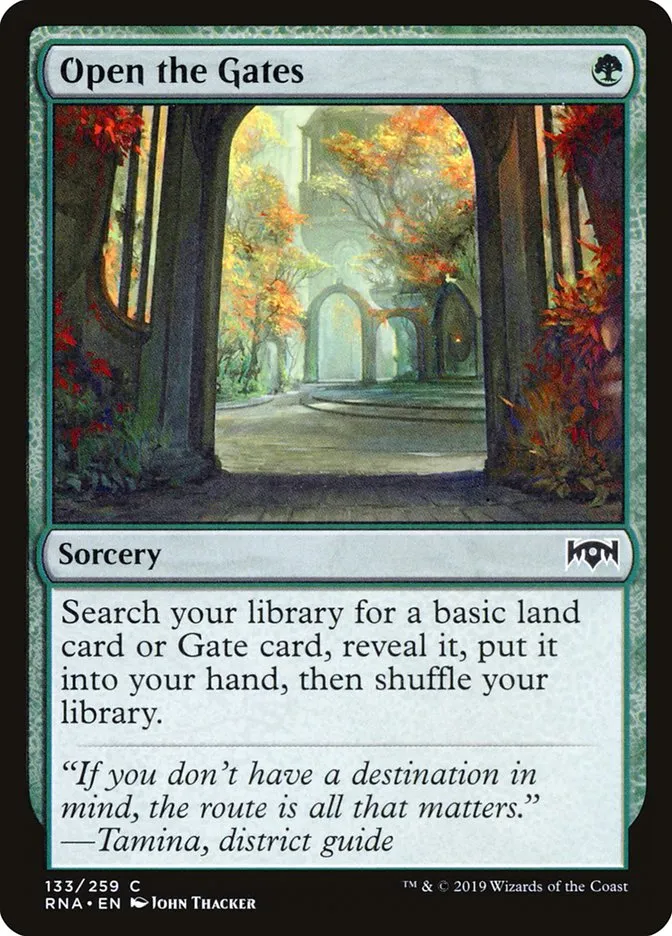 2019 Ravnica Allegiance Open the Gates #133 common card image