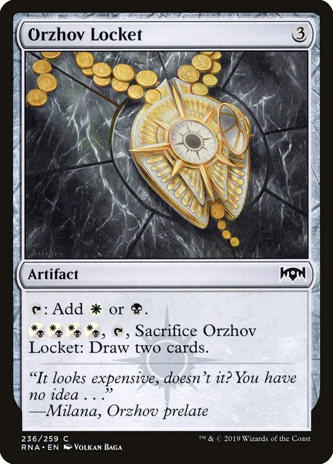 2019 Ravnica Allegiance Orzhov Locket #236 common card image