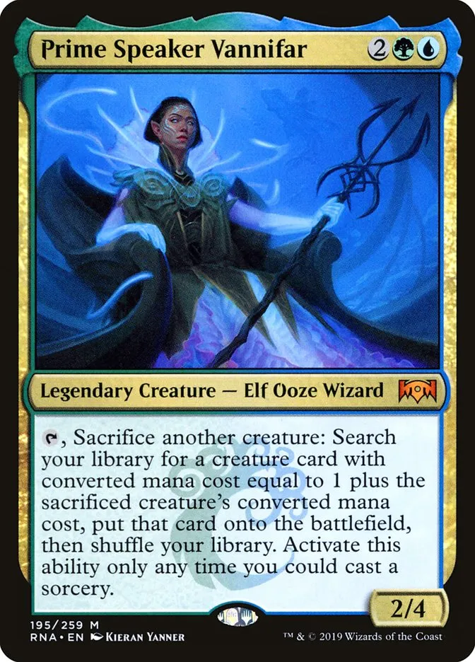 2019 Ravnica Allegiance Prime Speaker Vannifar #195 mythic card image