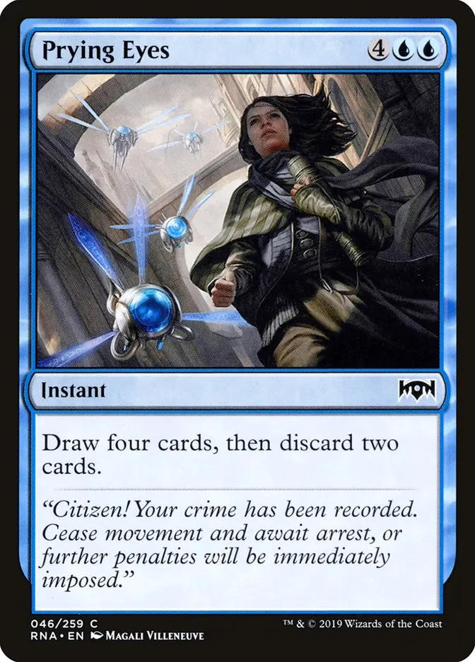 2019 Ravnica Allegiance Prying Eyes #46 common card image