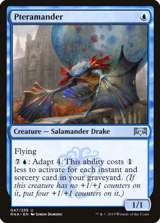 2019 Ravnica Allegiance Pteramander #47 uncommon card image