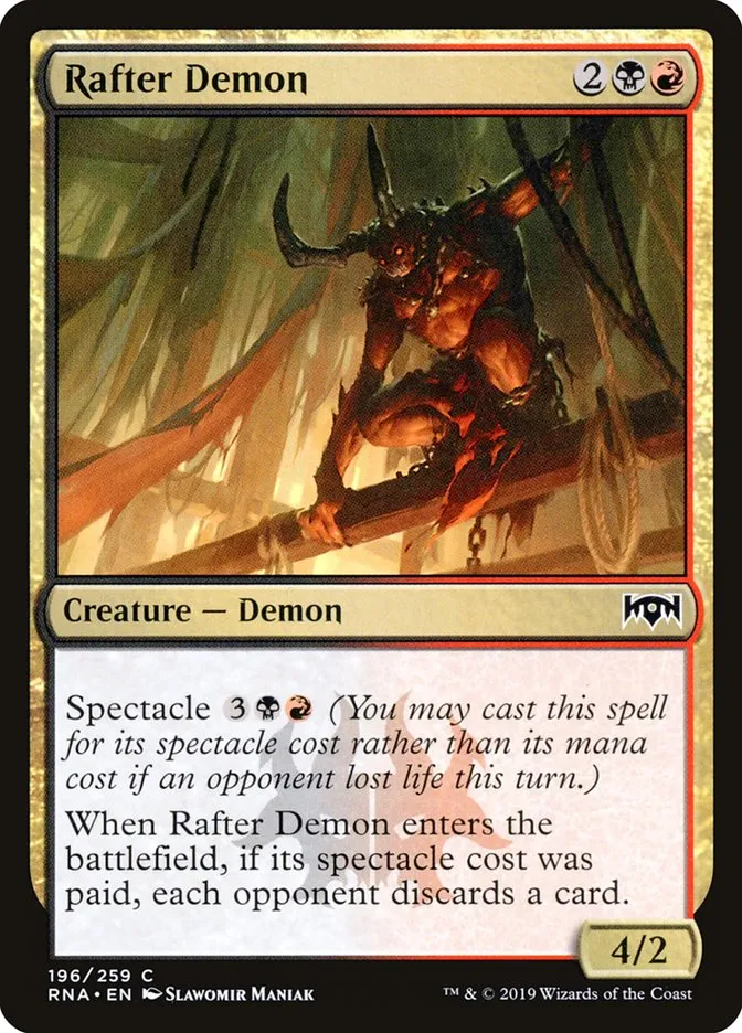 2019 Ravnica Allegiance Rafter Demon #196 common card image