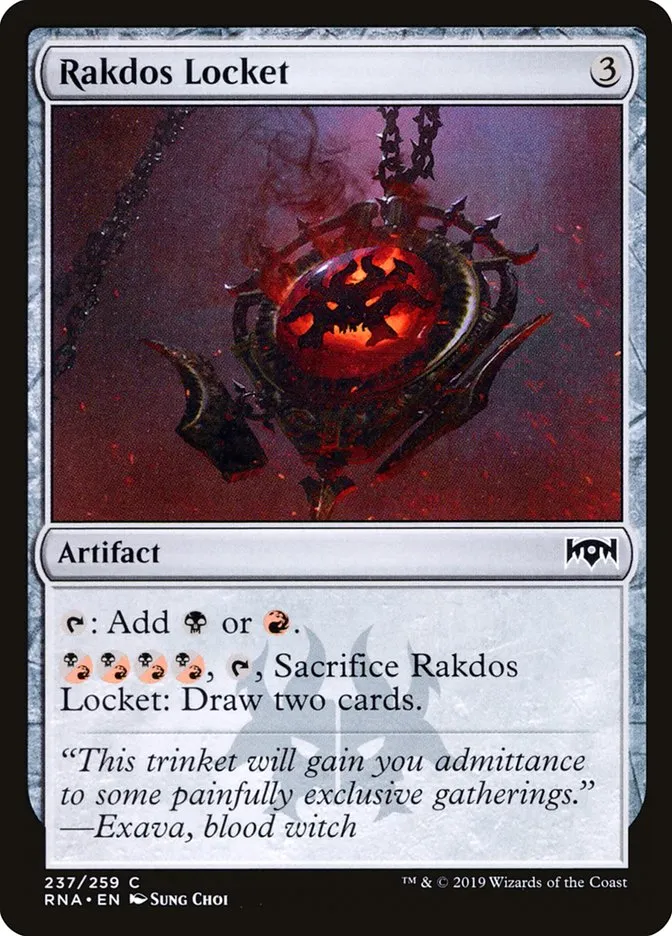 2019 Ravnica Allegiance Rakdos Locket #237 common card image