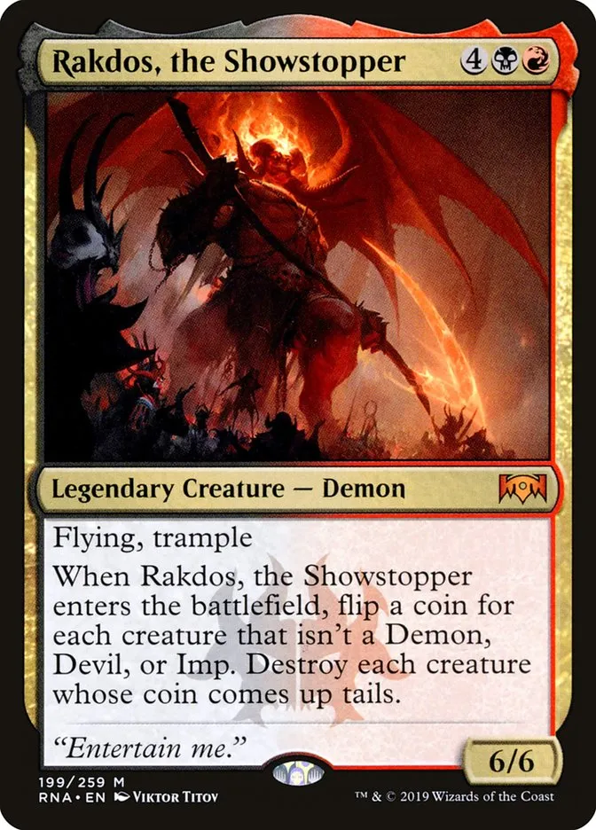 2019 Ravnica Allegiance Rakdos, the Showstopper #199 mythic card image