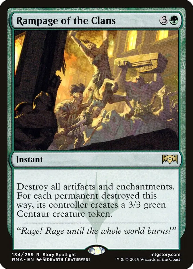 2019 Ravnica Allegiance Rampage of the Clans #134 rare card image