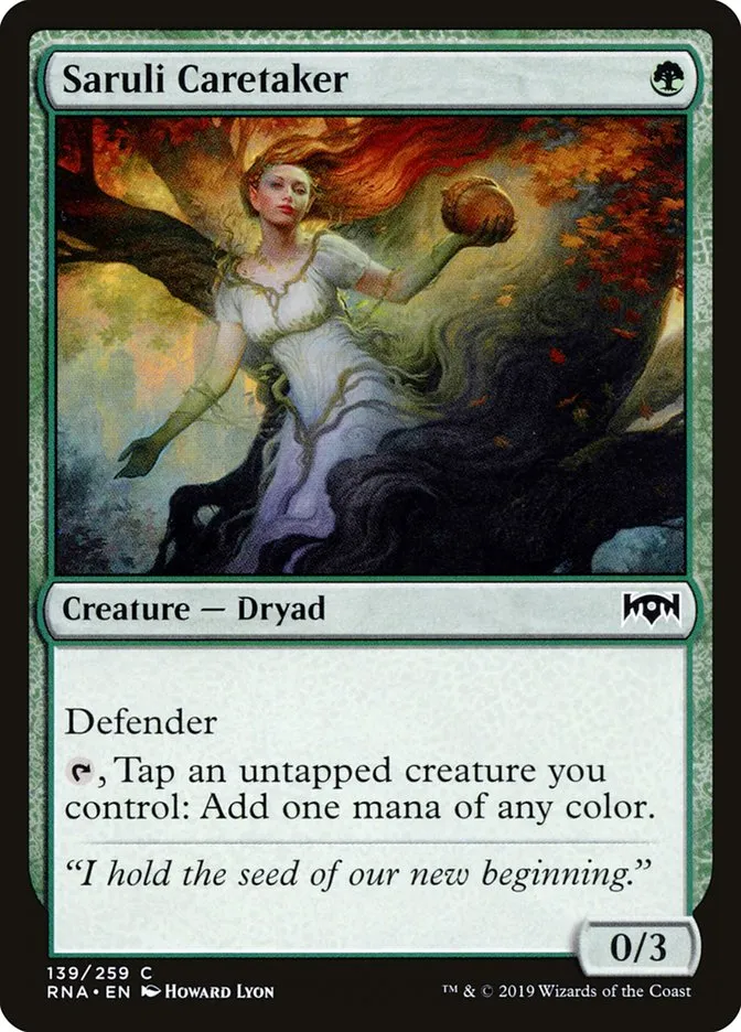 2019 Ravnica Allegiance Saruli Caretaker #139 common card image