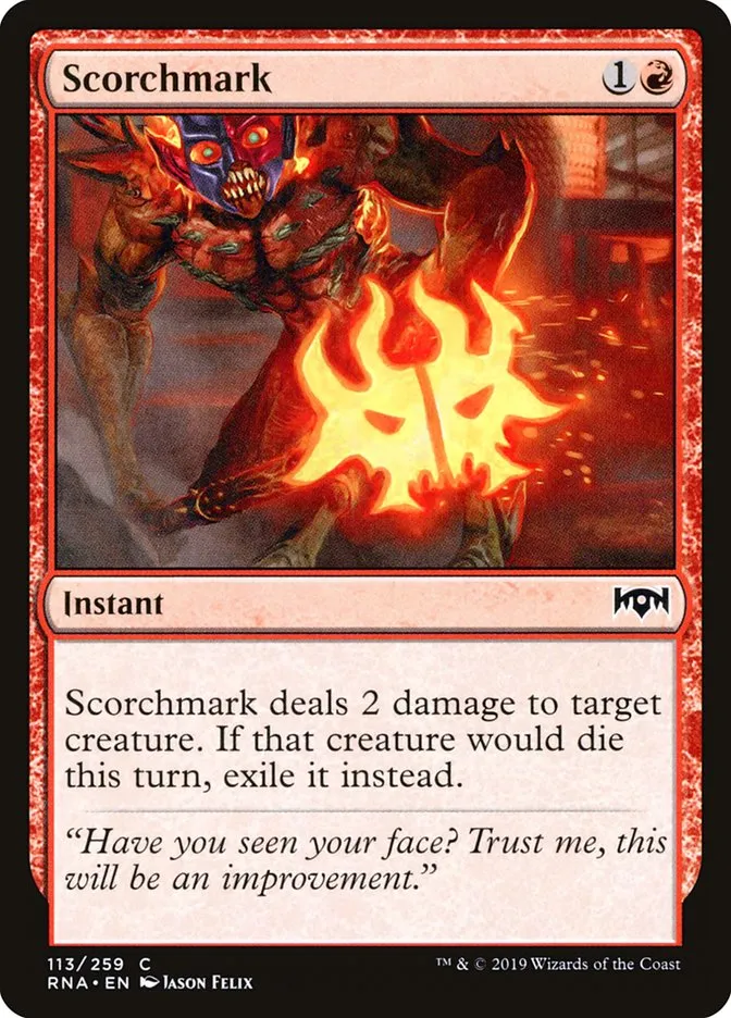 2019 Ravnica Allegiance Scorchmark #113 common card image