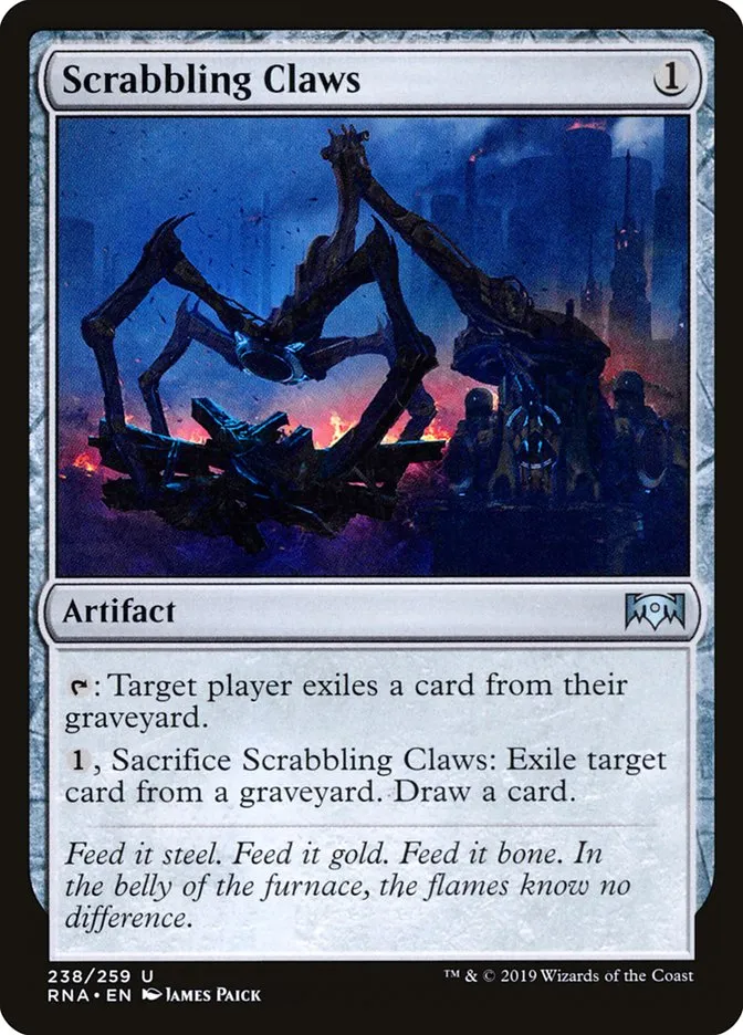 2019 Ravnica Allegiance Scrabbling Claws #238 uncommon card image