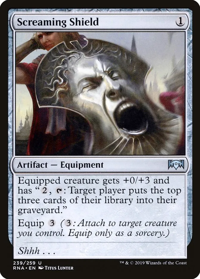 2019 Ravnica Allegiance Screaming Shield #239 uncommon card image