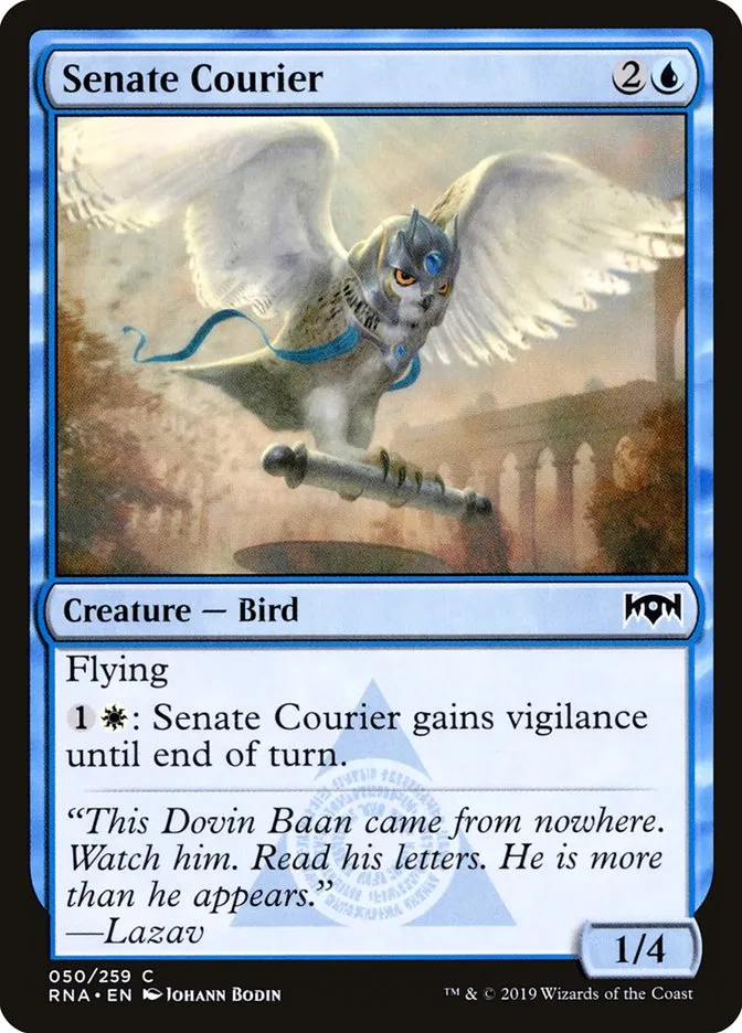 2019 Ravnica Allegiance Senate Courier #50 common card image