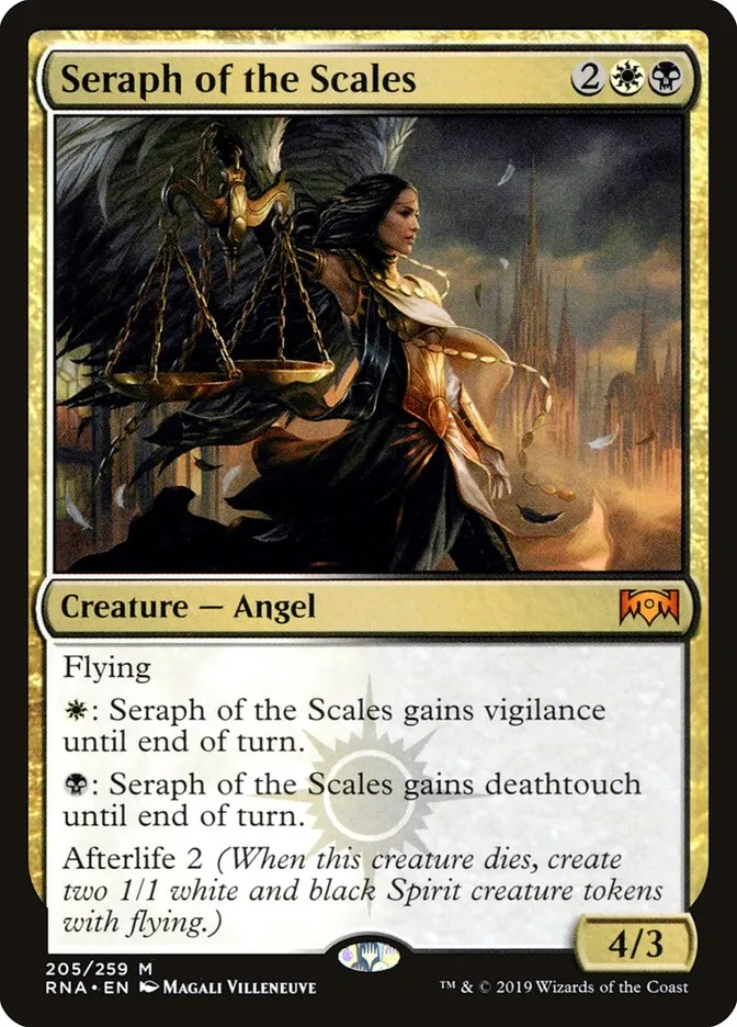 2019 Ravnica Allegiance Seraph of the Scales #205 mythic card image