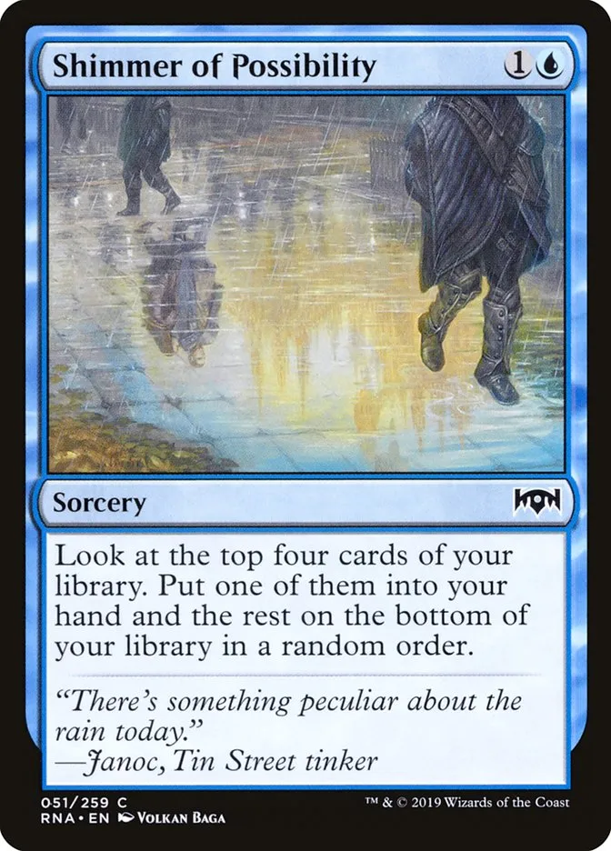 2019 Ravnica Allegiance Shimmer of Possibility #51 common card image
