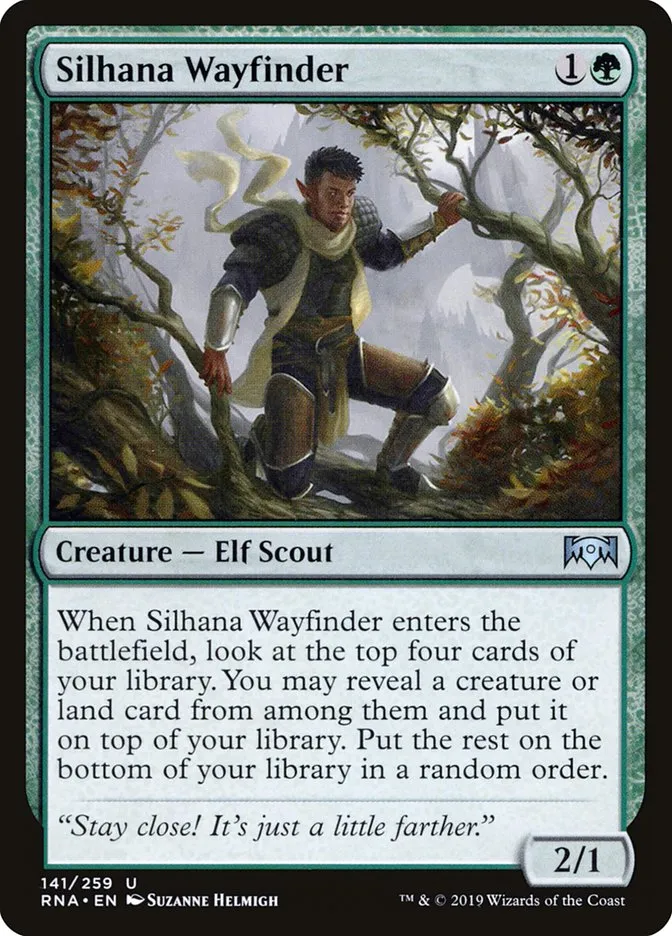 2019 Ravnica Allegiance Silhana Wayfinder #141 uncommon card image
