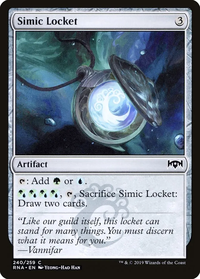2019 Ravnica Allegiance Simic Locket #240 common card image