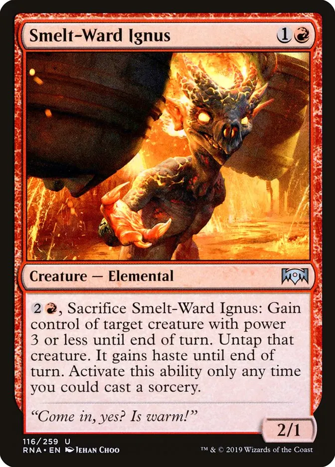 2019 Ravnica Allegiance Smelt-Ward Ignus #116 uncommon card image