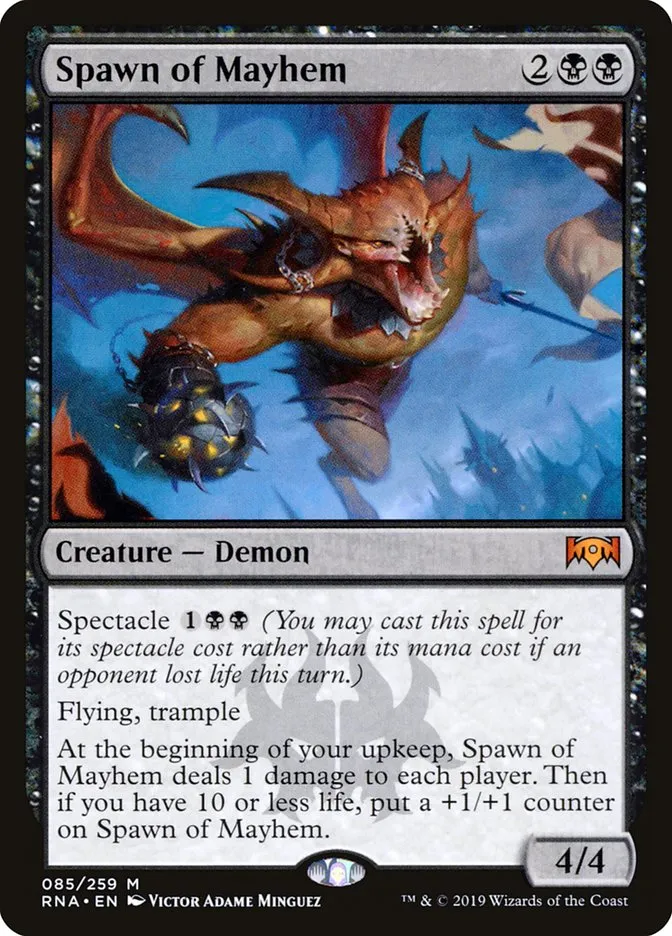 2019 Ravnica Allegiance Spawn of Mayhem #85 mythic card image