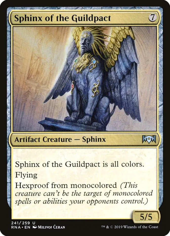 2019 Ravnica Allegiance Sphinx of the Guildpact #241 uncommon card image