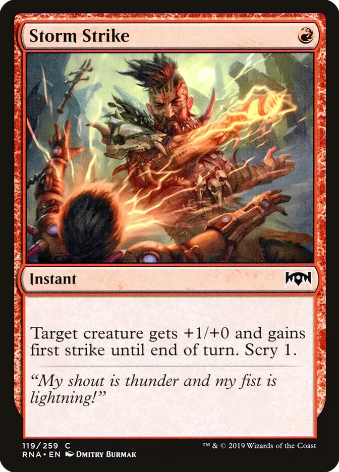 2019 Ravnica Allegiance Storm Strike #119 common card image