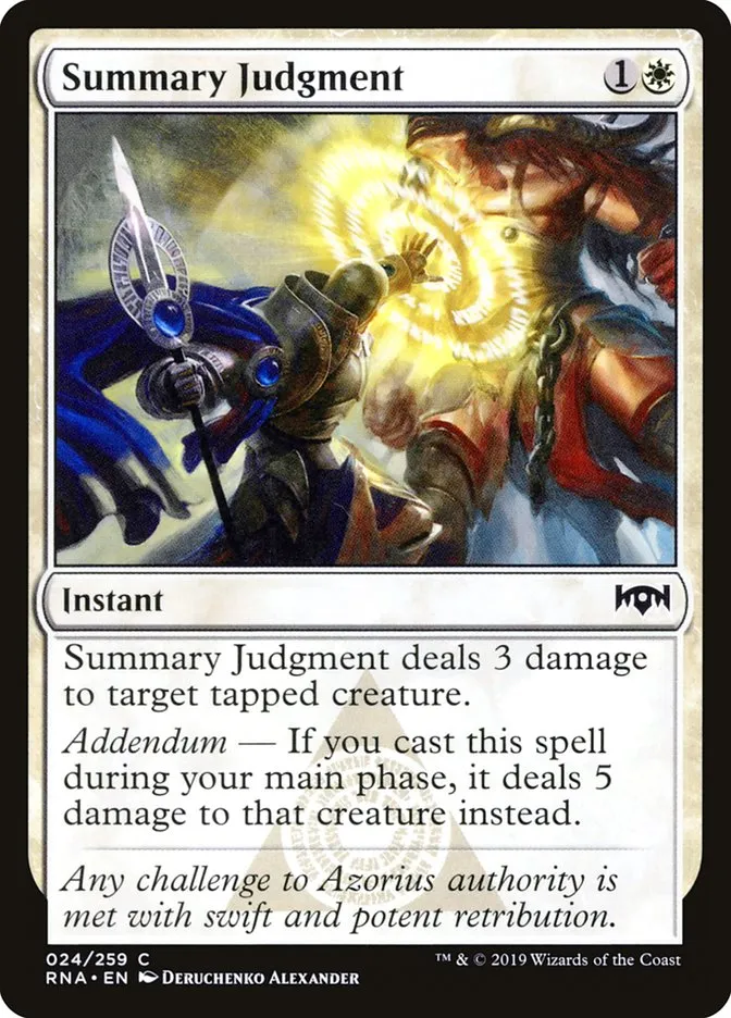 2019 Ravnica Allegiance Summary Judgment common #24 common card image