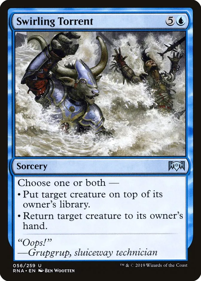 2019 Ravnica Allegiance Swirling Torrent #56 uncommon card image