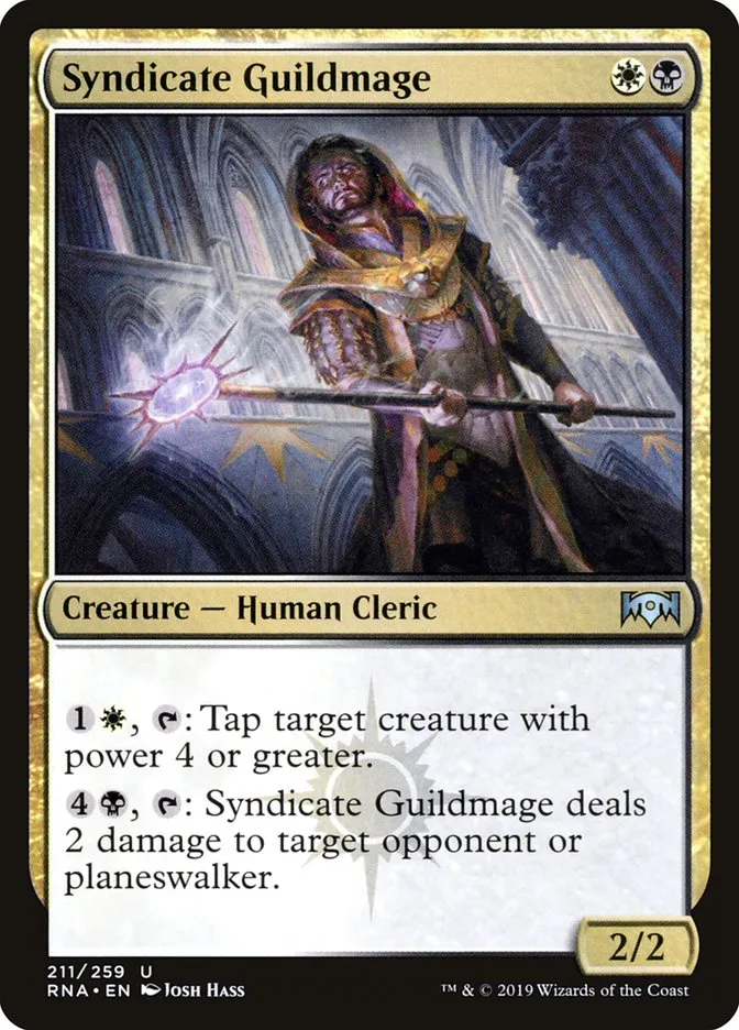 2019 Ravnica Allegiance Syndicate Guildmage #211 uncommon card image