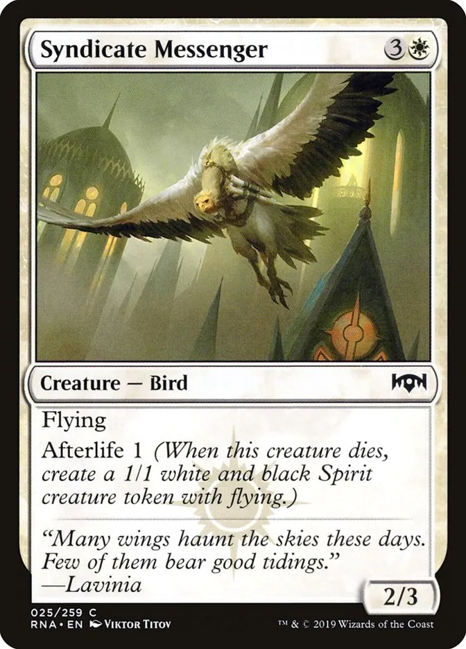 2019 Ravnica Allegiance Syndicate Messenger common #25 common card image