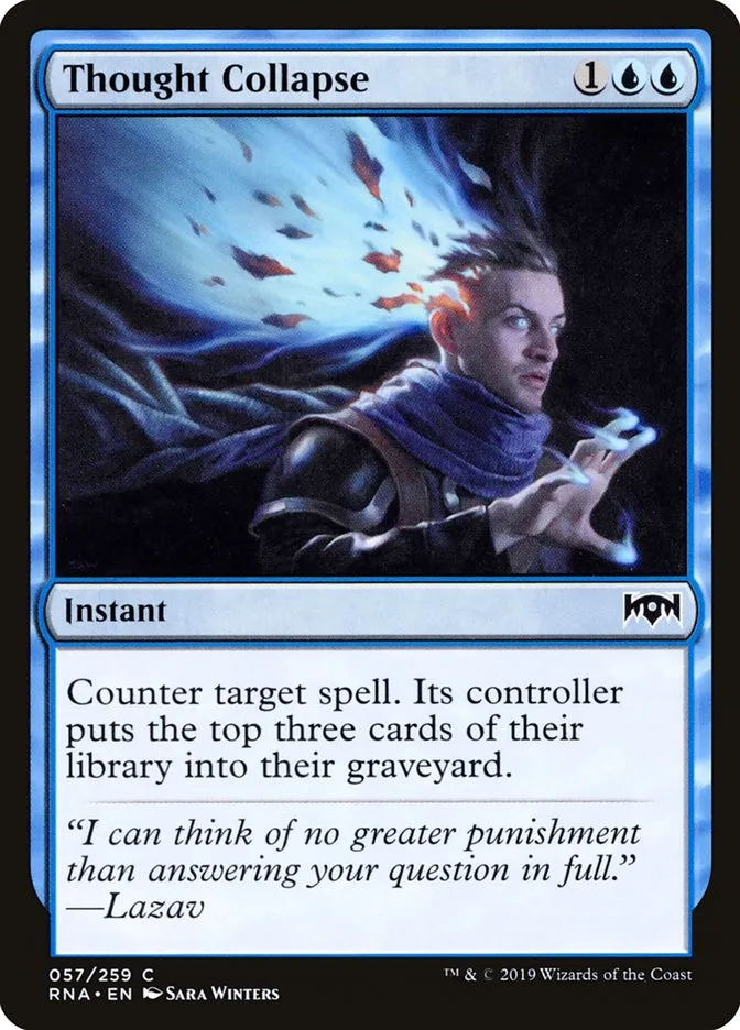 2019 Ravnica Allegiance Thought Collapse #57 common card image