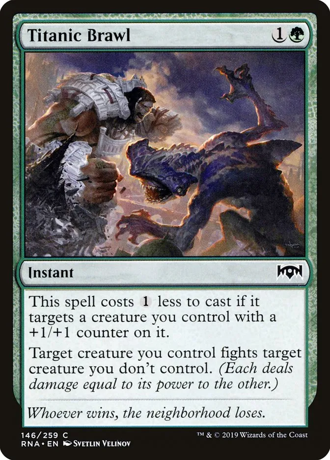 2019 Ravnica Allegiance Titanic Brawl #146 common card image