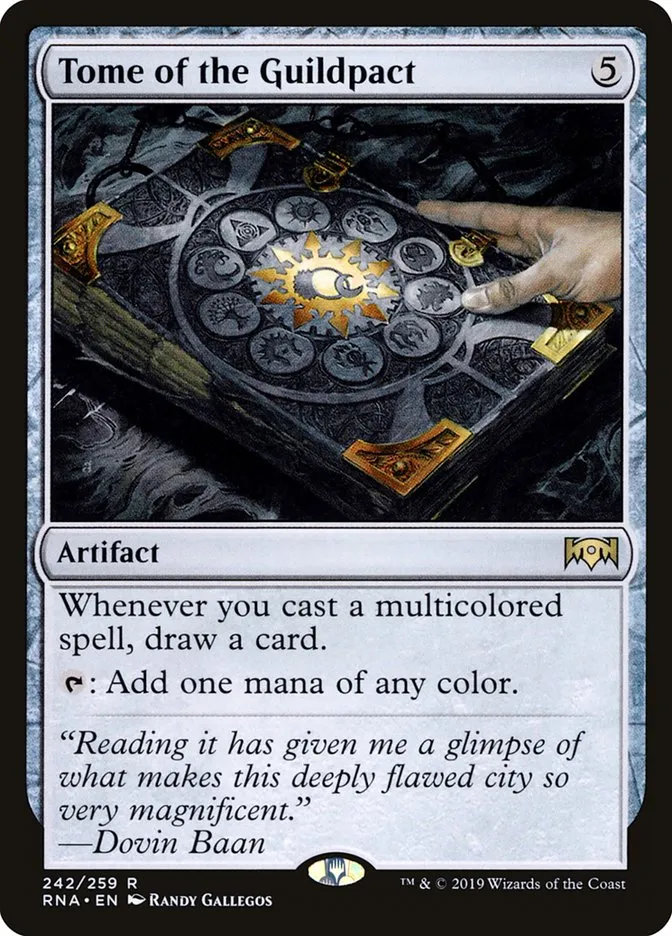 2019 Ravnica Allegiance Tome of the Guildpact #242 rare card image