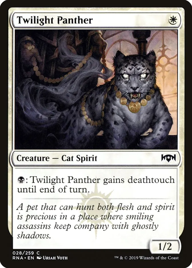 2019 Ravnica Allegiance Twilight Panther common #28 common card image